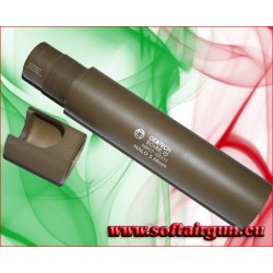 SILENZIATORE HALO PRO - TAN FULL METAL SENZA FILETTO INTERNO