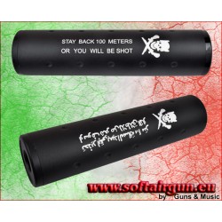 CYMA SILENZIATORE SKULL 130mm x 30mm (HY-152)