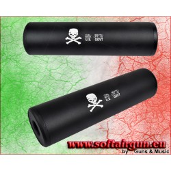 CYMA SILENZIATORE SKULL 130mm x 35mm TIPO F (HY-186F)