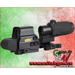 BIG DRAGON RED DOT COMPATTO CON INGRANDITORE 3X NERO...