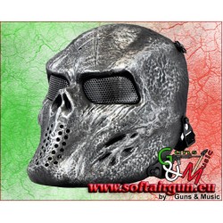 ASCHERA BLOODED SKULL NERO E SILVER (WO-MA79S)