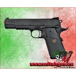 WE PISTOLA A GAS 1911 M E U RAIL NERA FULL METAL (WE08B)