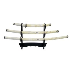 SET ORNAMENTALE KATANA-WAKIZASHI-TANTO BIANCO (ZS 574SET)