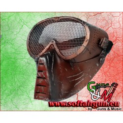 WOSPORT MASCHERA CON RETE METALLICA Dipinta a mano...