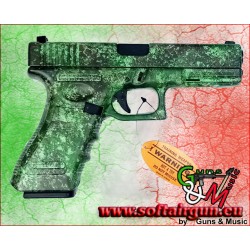 GLOCK 17 SCARRELLANTE FULL METAL-HFC-HG185 CUSTOM CAMO...