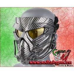 Maschera tattica softair color simil carbonio