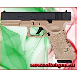 WE PISTOLA A GAS G17 NERA E TAN (W057BT)