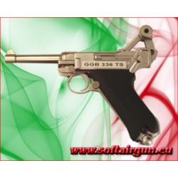 WE PISTOLA A GAS P08S LUGER SILVER CANNA 4" (W-P08SS)