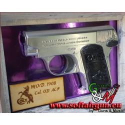 Pistola in resina Mod.Colt Silver 1908/1910 con cornice