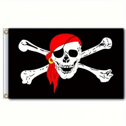 Bandiera pirata con bandana 150x90Cm.