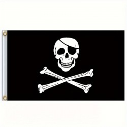 Bandiera pirata con tibie incrociate 150x90Cm.