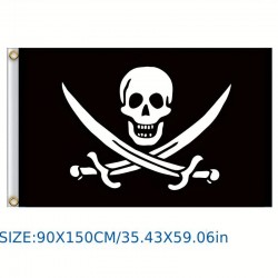 Bandiera pirata con spade incrociate 150x90Cm.