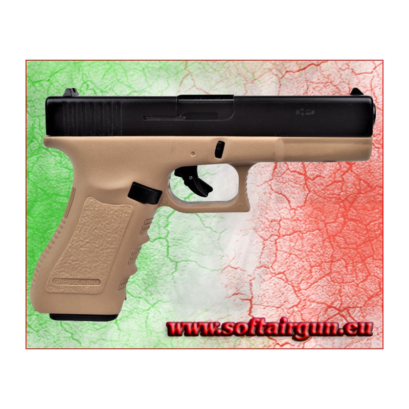 Glock PISTOLA A SALVE GAP CALIBRO 9mm NERA/TAN BRUNI GUNS (BR-1401BT)