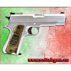 HFC PISTOLA Mod.1911 A GAS ARGENTO Carrello fisso (HG 123S)