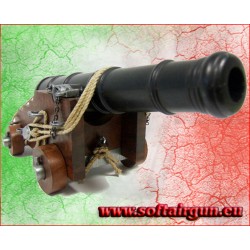 Cannone navale inglese XVIII secolo in metallo e legno Denix